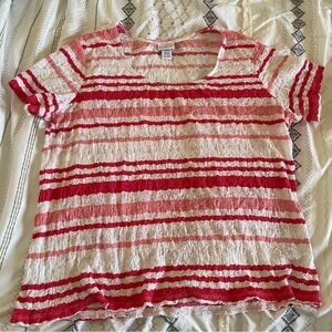 Jaclyn Smith Striped Ruched Blouse